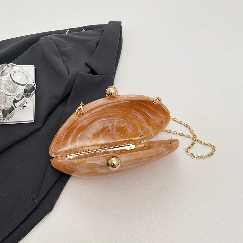 Bolsa de mão de noite acrílica em formato irregular, bolsa de mão luxuosa brilhante para mulheres, bolsa para vestido de festa de coquetel