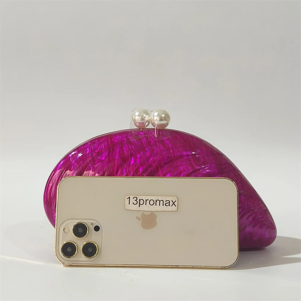 Shell ovo acrílico bolsas de embreagem para mulheres casamento doces noite crossbody saco marmoreio bolsas mini feminino corrente destacável