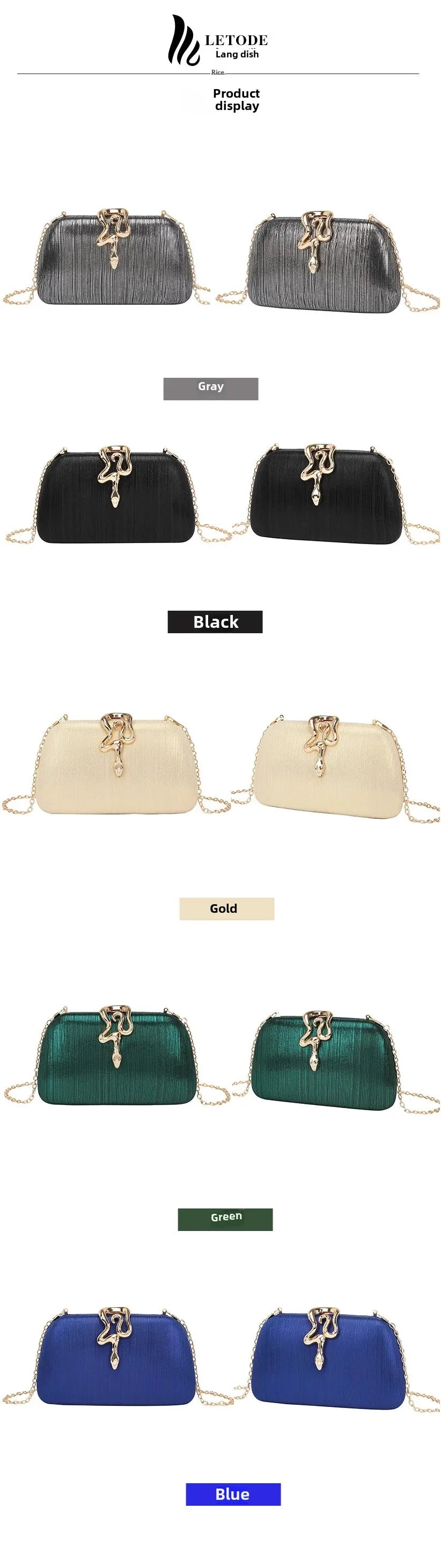 Moda cobra bloqueio saco de embreagem versátil festa noite bolsa vestido código saco crossbody para todas as ocasiões