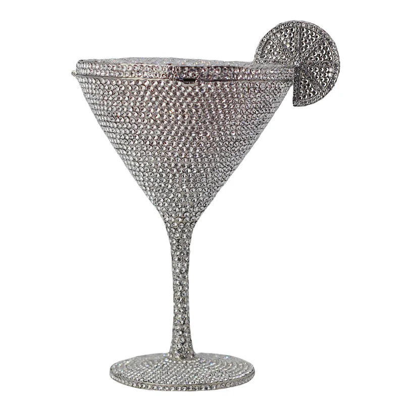 Martin cocktail copo diamante saco de noite nova chegada cristal nupcial bolsa jantar garras feminino bolsa cristal strass sacos