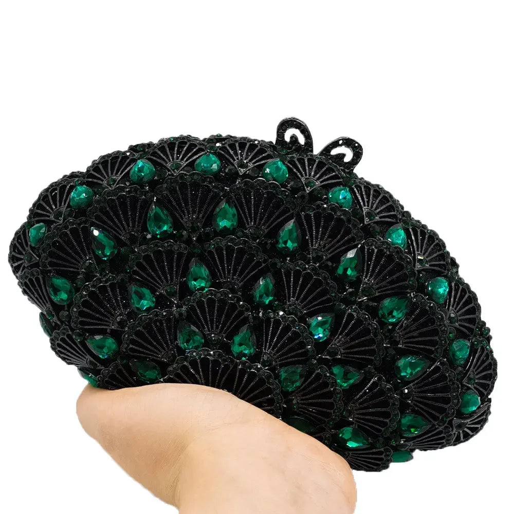 Boutique de fgg luz azul cristal sacos de embreagem para mulheres pavão noite bolsa nupcial casamento strass minaudiere bolsas saco