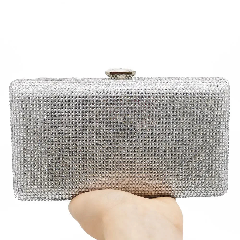 Fgg bolsa de noite cor sólida bolsa de diamante europeia e americana bolsa de banquete bolsa de noiva bolsa de mão de diamante material duro