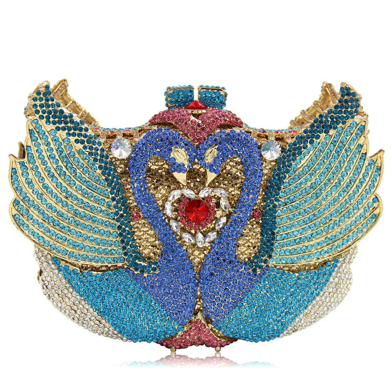 Bolsa feminina de embreagem prateada lantejoulas, bolsa nupcial, festa de casamento, embreagens metálicas, bolsa azul, lantejoulas, diamante, Minaudiere, noite