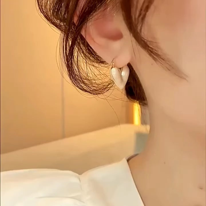 Brincos Coração de Marfim RobJully