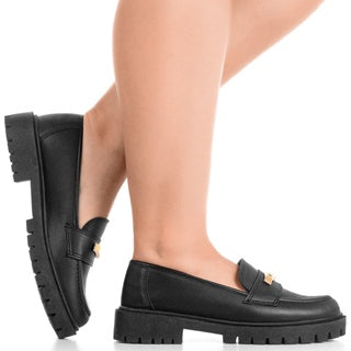 Mocassim Feminino Loafer GiGil Casual Tratorado