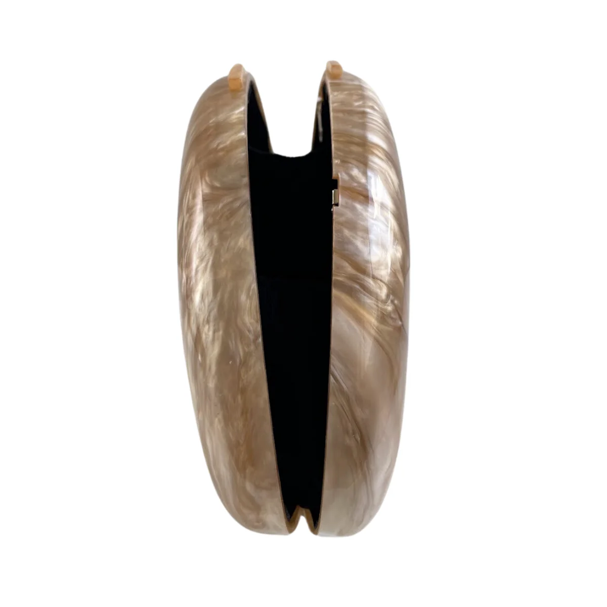 Bolsa Clutch Oval Caramelo