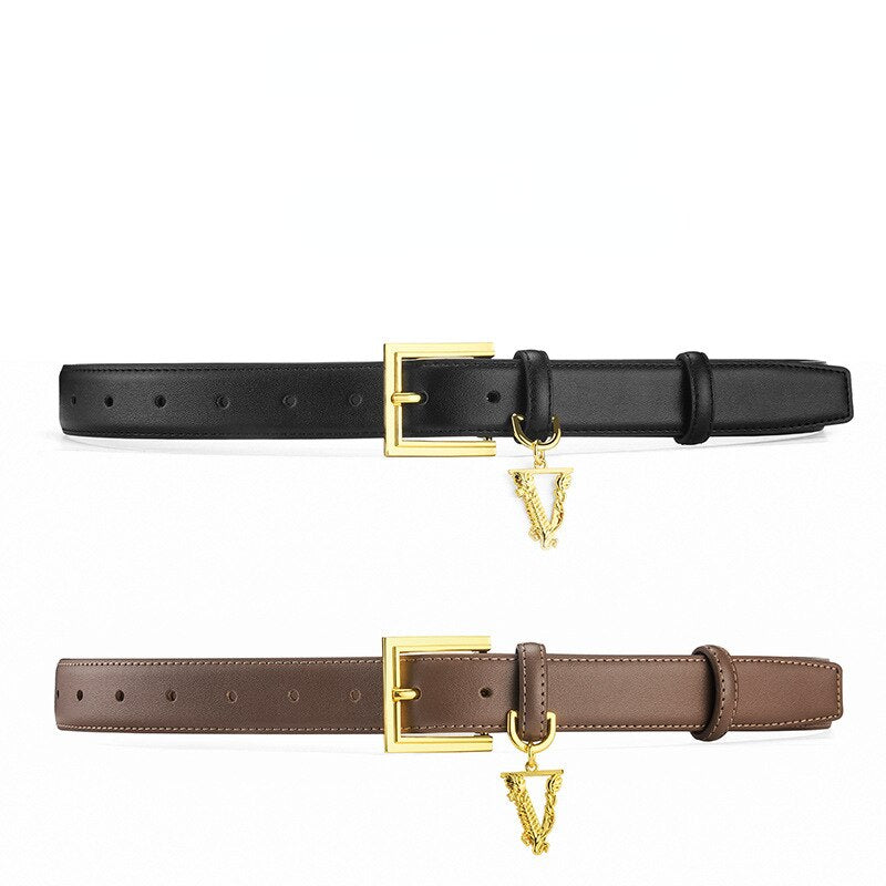 Cinto Feminino Couro Legítimo Ajustável Penina