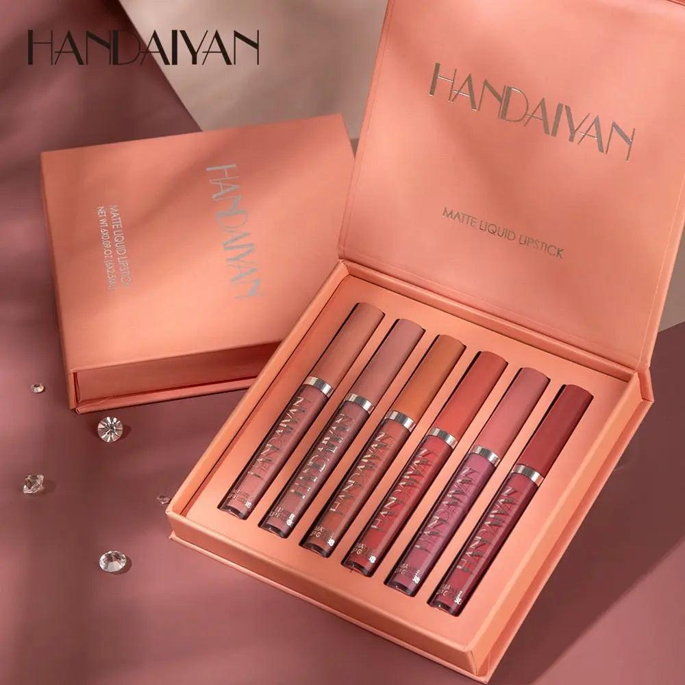 PROMOÇÃO - Kit 6 Batons Beauty Handaiyan - Longa Duração - FANICH