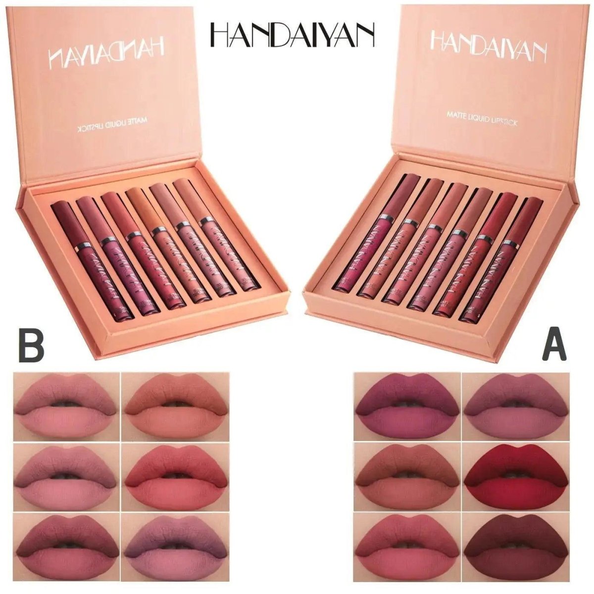 PROMOÇÃO - Kit 6 Batons Beauty Handaiyan - Longa Duração - FANICH