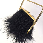 Bolsa Clutch Plumas Salyna