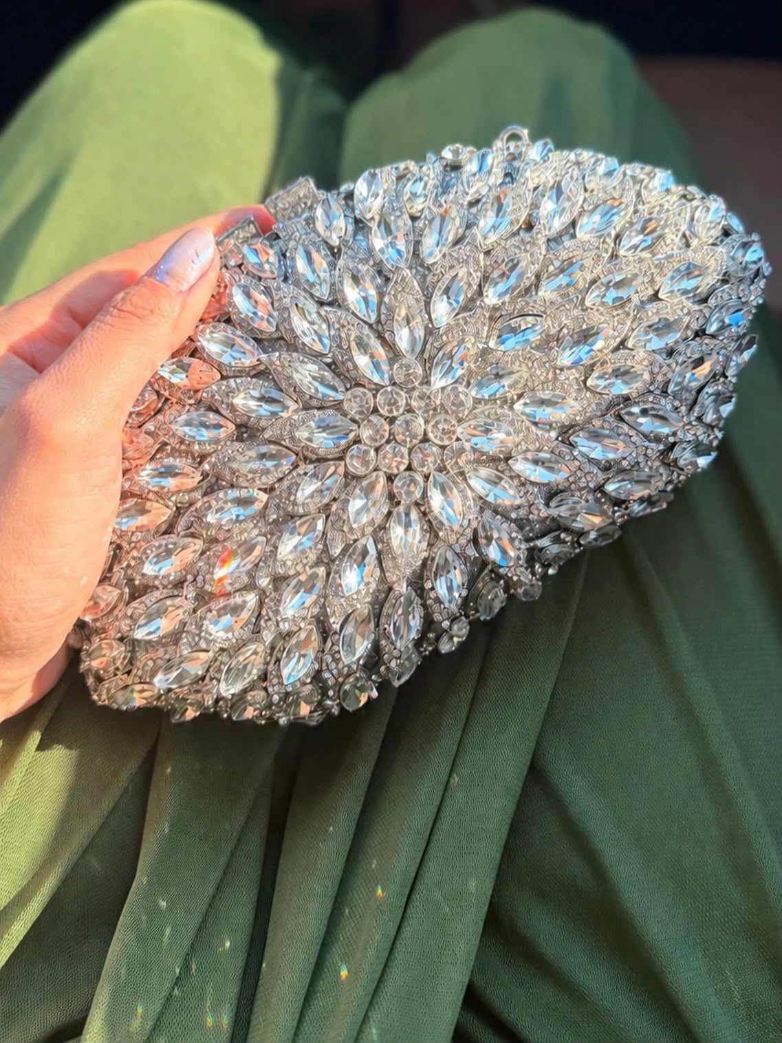 Clutch Cristal Azzurra