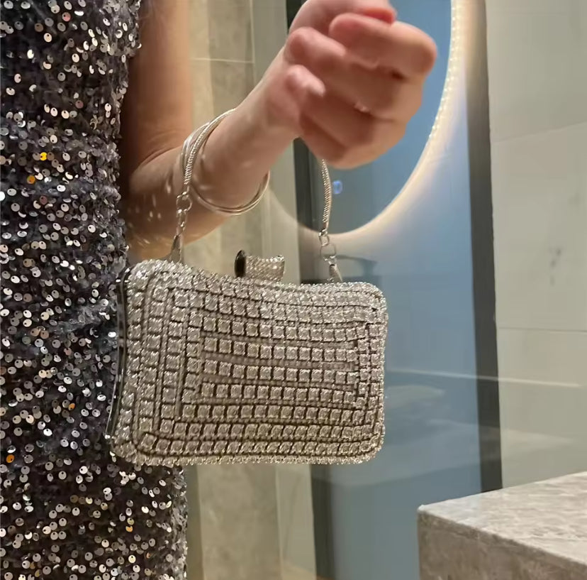 Bolsa Clutch Luxury Dress Prata/Gold