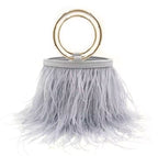 Bolsa Clutch Plumas Laila Musk