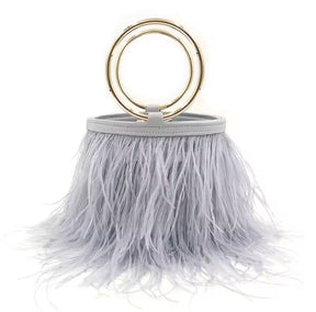 Bolsa Clutch Plumas Laila Musk