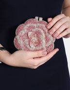 Clutch Cristal Flor Peônia