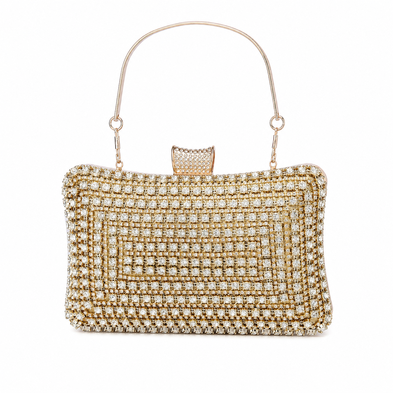 Bolsa Clutch Luxury Dress Prata/Gold