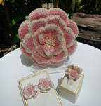 Clutch Cristal Flor Peônia