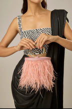 Bolsa Clutch Plumas Laila Musk