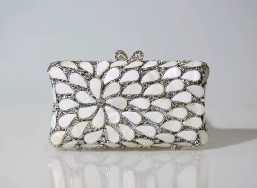 Clutch Madressa Cristais Madrepérola