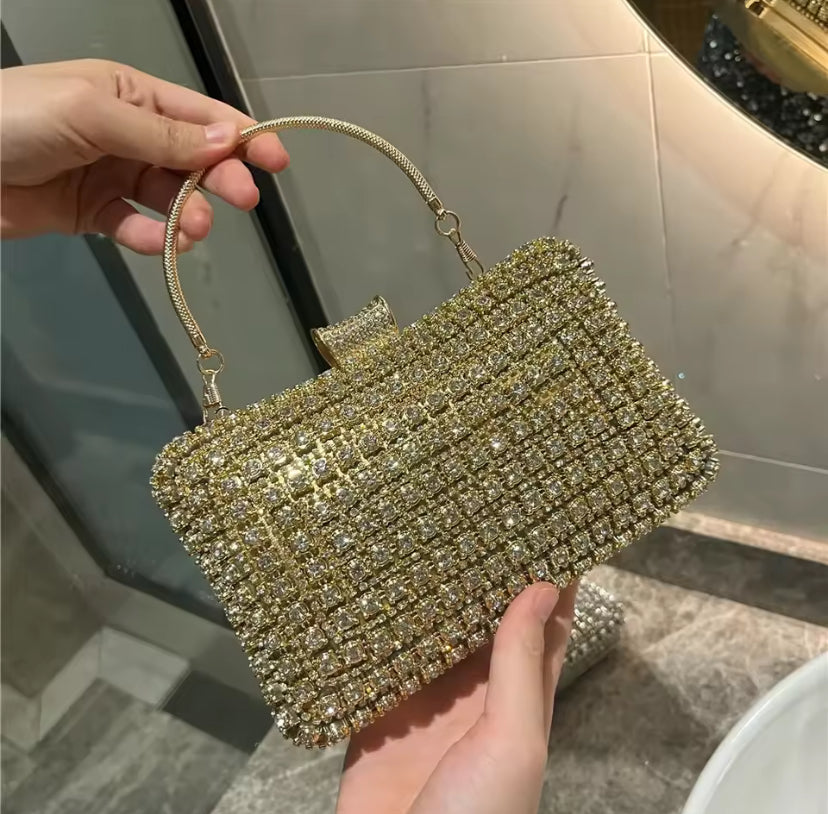 Bolsa Clutch Luxury Dress Prata/Gold