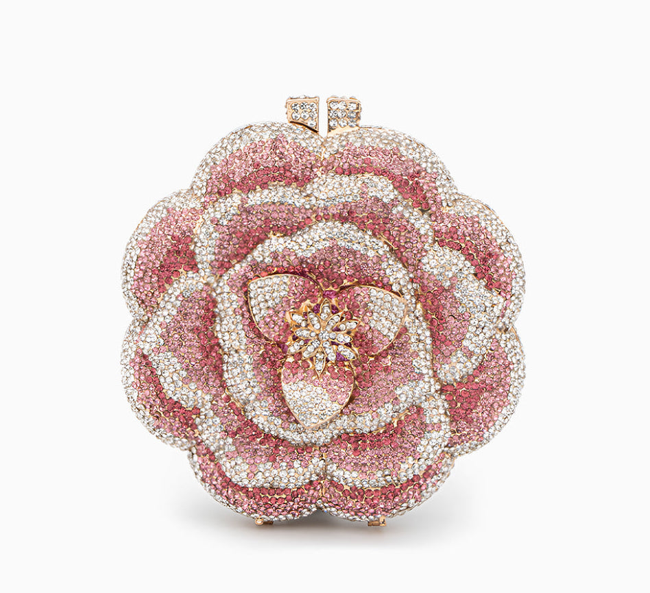 Clutch Cristal Flor Peônia