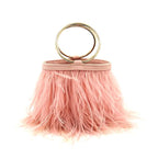 Bolsa Clutch Plumas Laila Musk