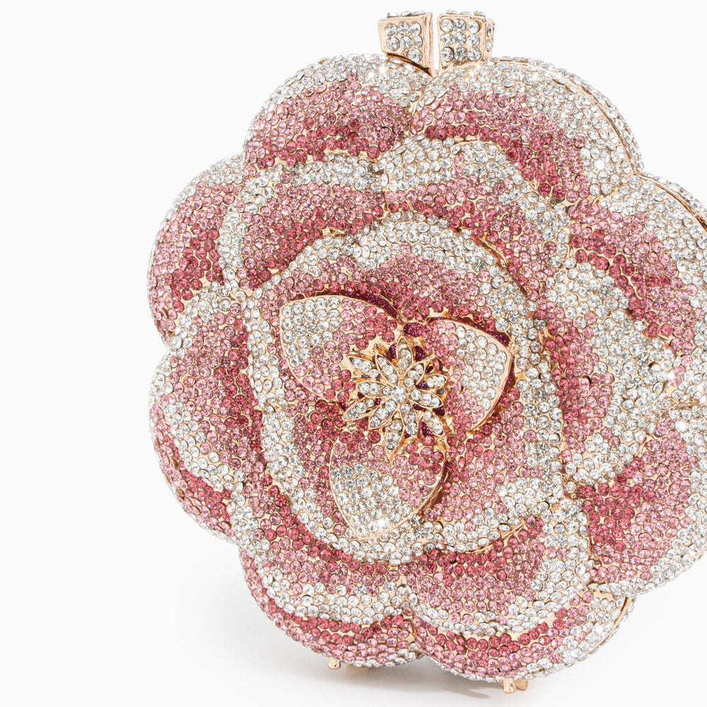 Clutch Cristal Flor Peônia
