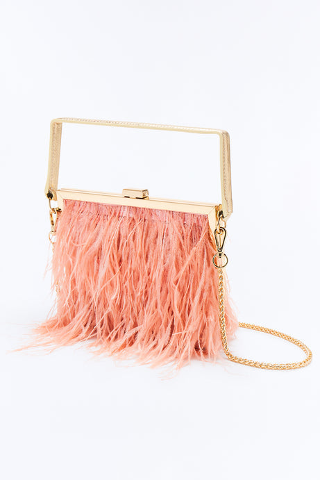 Bolsa Clutch Plumas Salyna