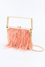Bolsa Clutch Plumas Salyna