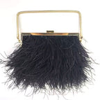 Bolsa Clutch Plumas Salyna