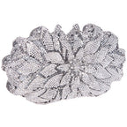 Clutch Metal Floral Cristal