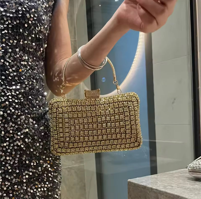 Bolsa Clutch Luxury Dress Prata/Gold