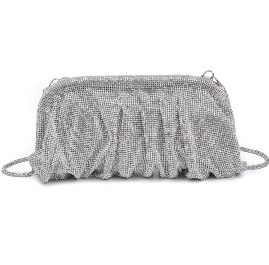 Clutch Shiny Prata Brilhante