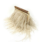 Bolsa Clutch Plumas Izaura