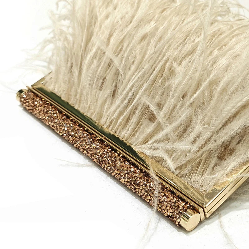Bolsa Clutch Plumas Izaura