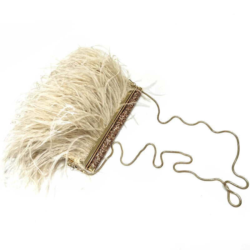 Bolsa Clutch Plumas Izaura