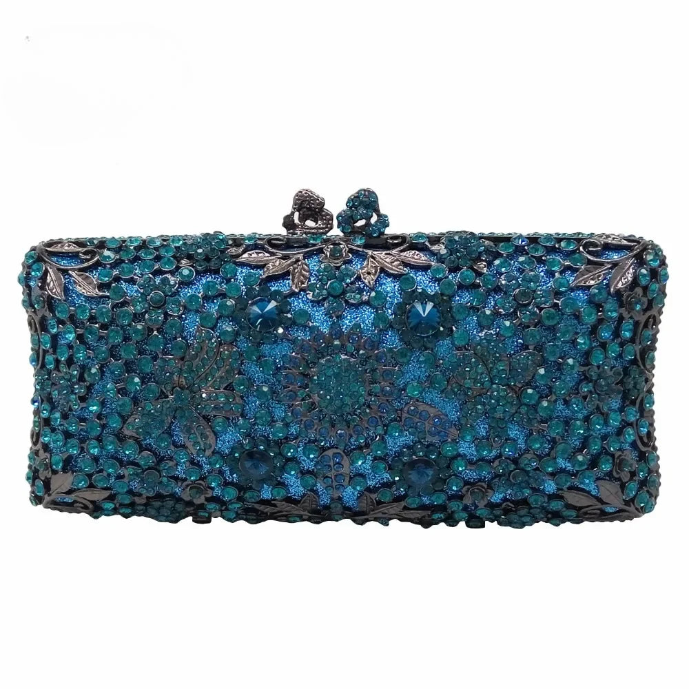 Clutch cristal Turquose