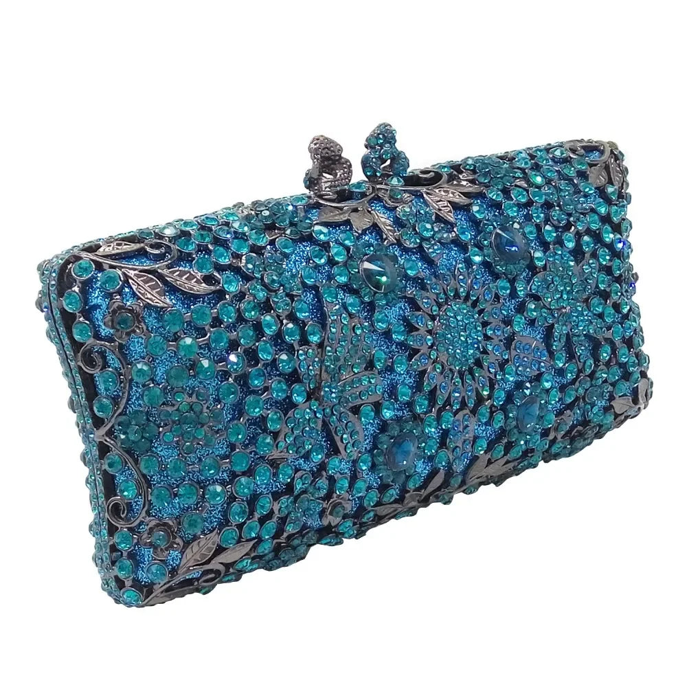 Clutch cristal Turquose