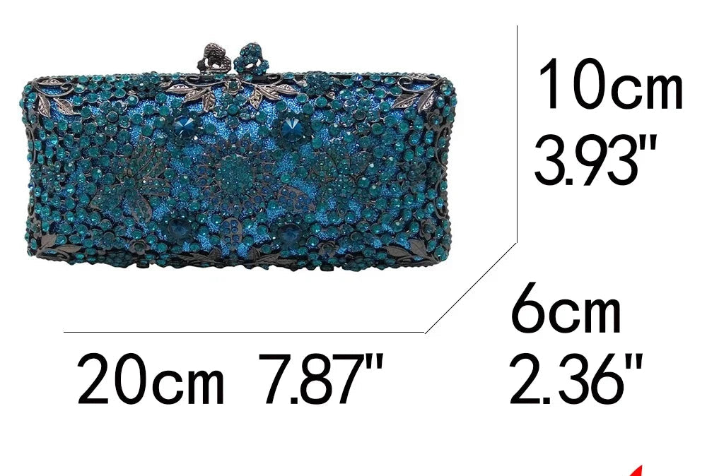 Clutch cristal Turquose
