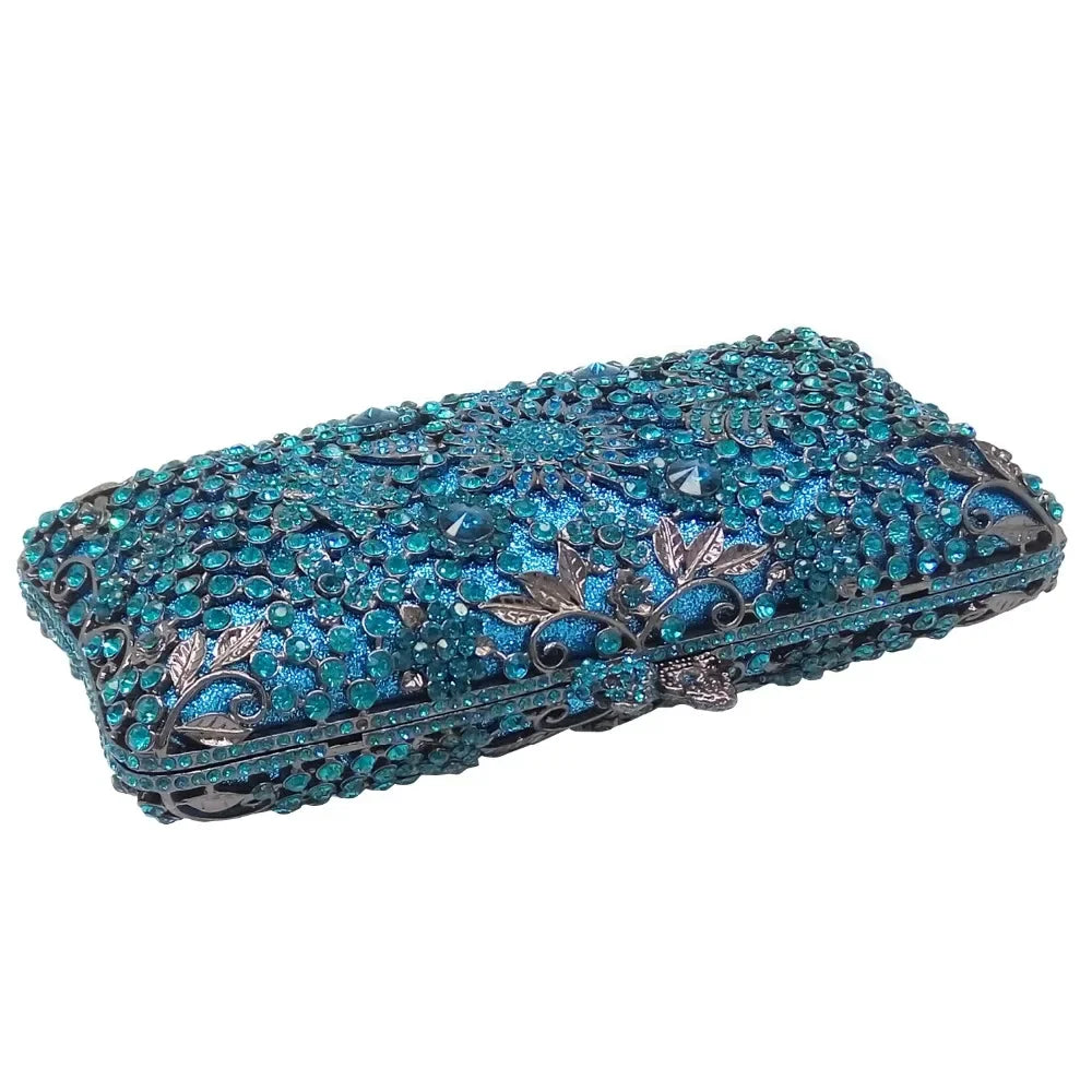 Clutch cristal Turquose