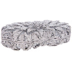 Clutch Metal Floral Cristal