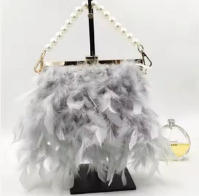 Bolsa Clutch Plumas Pacaya