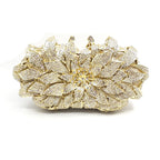 Clutch Metal Floral Cristal