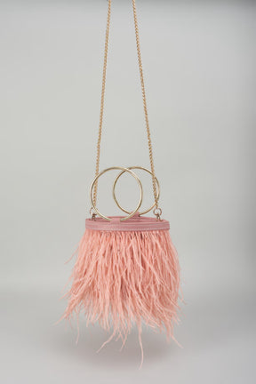Bolsa Clutch Plumas Laila Musk
