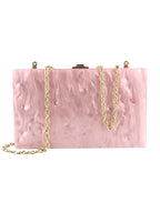 Novo design acrílico sacos de noite pure pink embreagem bolsa festa de casamento bolsas luxo corrente ombro crossbody bolsa feminina carteira