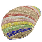 Saco de embreagem do arco-íris da forma do escudo da meia lua pequena de fgg das mulheres festa de casamento bolsas e bolsas de cristal da noite