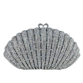 Saco de embreagem do arco-íris da forma do escudo da meia lua pequena de fgg das mulheres festa de casamento bolsas e bolsas de cristal da noite