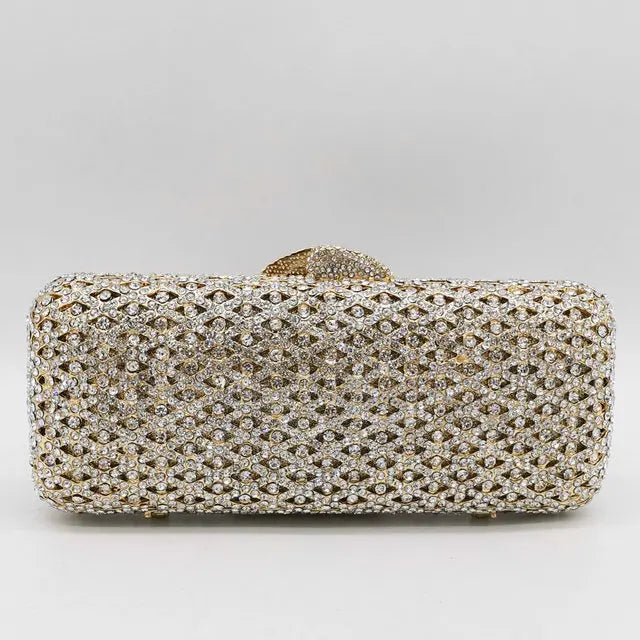 Caixa de Boutique De FGG Elegante Das Mulheres de Diamante saco Da Noite de Embreagem Minaudiere Sacos Bolsas e Bolsas Saco De Cristal De Noiva Jantar Formal