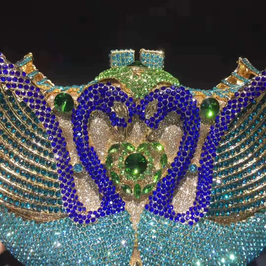 Bolsa feminina de embreagem prateada lantejoulas, bolsa nupcial, festa de casamento, embreagens metálicas, bolsa azul, lantejoulas, diamante, Minaudiere, noite