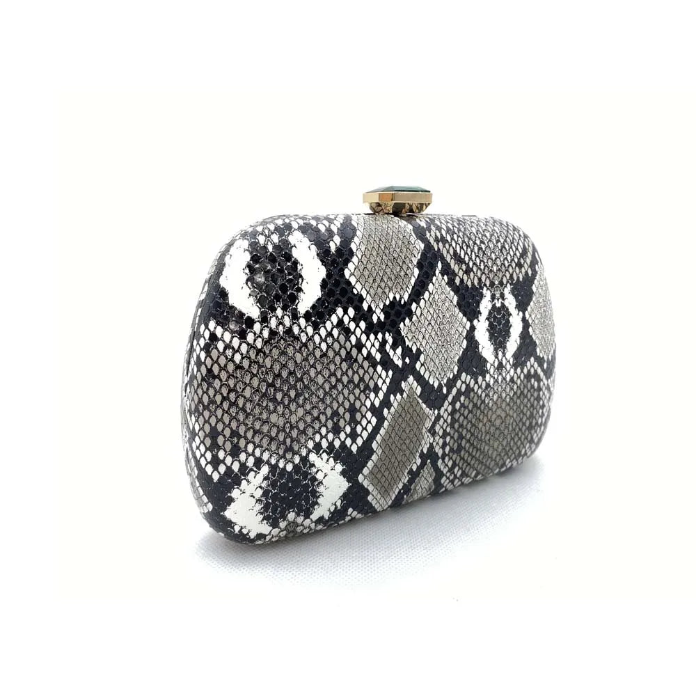 Moda Multicoloured Python Snake-Skin Mulheres Evening Clutch Bags Presente do Dia das Mães Dimond Bolsas Cadeia Ombro Bolsas